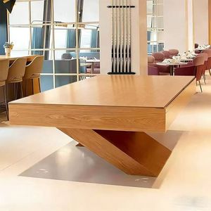 <span class=keywords><strong>Table</strong></span> <span class=keywords><strong>de</strong></span> billard <span class=keywords><strong>de</strong></span> luxe 3-en-1 (billard/<span class=keywords><strong>ping</strong></span>-<span class=keywords><strong>pong</strong></span>/<span class=keywords><strong>table</strong></span> à manger) avec plateau en ardoise à pieds croisés, idéale pour villa, feutre <span class=keywords><strong>de</strong></span> laine - Product Image 3