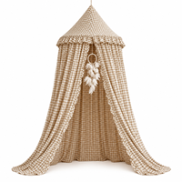 Moustiquaire de lit conique en coton massif pour bébé, écologique, style bohème, rideau de lit suspendu en tissu pour chambre à coucher