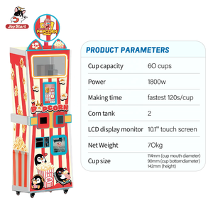 Máquina Expendedora Automática <span class=keywords><strong>de</strong></span> Palomitas <span class=keywords><strong>de</strong></span> Maíz Comercial, 3 Sabores, con SDK, Pago con Tarjeta <span class=keywords><strong>de</strong></span> Crédito y Código QR <span class=keywords><strong>para</strong></span> Centros Comerciales y Lugares Turísticos - Product Image 2