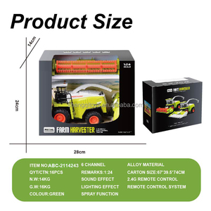LK Toys 1/24 6CH <span class=keywords><strong>RC</strong></span> Tracteur Farmer Car Alloy Wheat Harvester 2.4G Remote Controller avec Light & Sound - Product Image 5