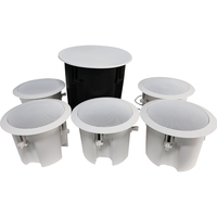 Système de haut-parleurs de plafond HIFI 8 pouces 80W avec subwoofer, ensemble de 6 enceintes home cinéma 2.0 canaux, télécommande, pour fêtes et ordinateurs