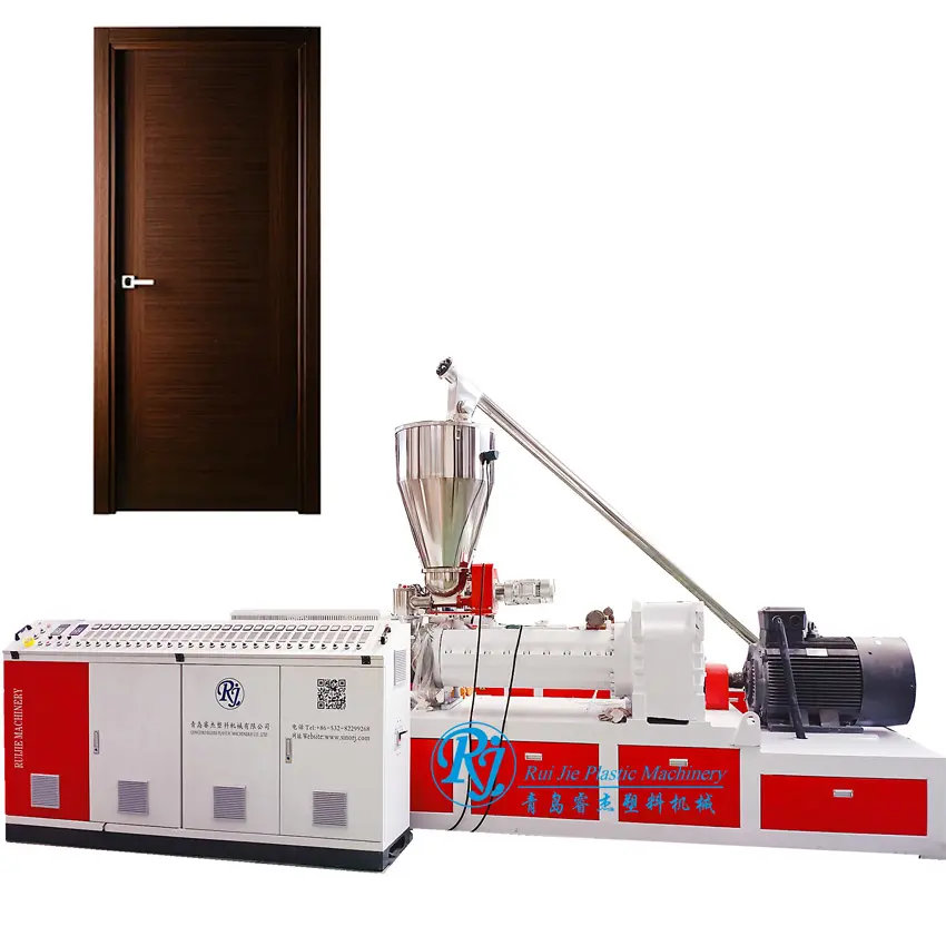 35mm 40mm 45mm waterproof soundproof PVC WPC wood plastic composite door panel making machine line