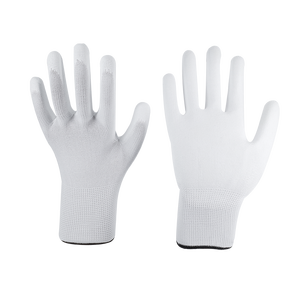 Durable 13G <span class=keywords><strong>ESD</strong></span> Negro <span class=keywords><strong>PU</strong></span> Guantes recubiertos Guantes de trabajo de seguridad transpirables con funciones antiestáticas anticorte Construcción de bajo precio - Product Image 2