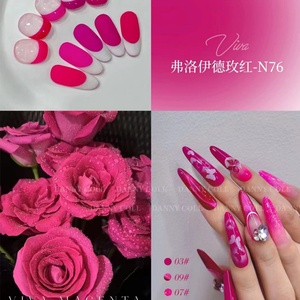 Lámpara UV para Uñas de 9 Colores Rojo Rosa, Pegamento para Uñas Ecológico 2024, Volumen de 15 ml para Uso Artístico - Product Image 5