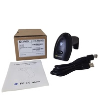 Scanner laser portable le plus vendu Zebra LS2208 1D 2D, scanner de codes-barres filaire pour supermarché