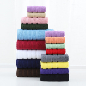 Pure Cotton Solid Color <b>Towel</b> Sets 35x35cm 35x75cm 70x140cm Skin-Friendly Gift Bath <b>Towels</b> For Export - Product Image 4