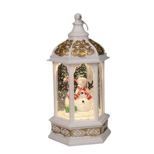 Produit phare : Lampe LED hexagonale à piles pour Noël, en plastique, lumière chaude, pour intérieur, remplissable d'eau, portable, effet neige tombante - Product Image 6