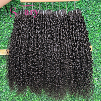 Lots de Cheveux Humains Vierges Bouclés Pixie Noirs en Gros – Extensions de Cheveux Indiens Alignées avec les Cuticules pour Fournisseurs de Cheveux Humains