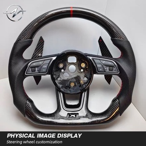 Volant en cuir personnalisé YZ avec fibre de carbone et LED pour <span class=keywords><strong>Audi</strong></span> A6/S6/RS6/A7/Q7/S7/RS7/<span class=keywords><strong>A8</strong></span>/S8/RS <span class=keywords><strong>Sportback</strong></span>/S-Line 2018-2025, garantie 1 an - Product Image 2