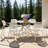 Ensemble de table et chaises de jardin en aluminium pour hôtel, mobilier de terrasse, ensemble de repas en plein air, mobilier de bord de piscine