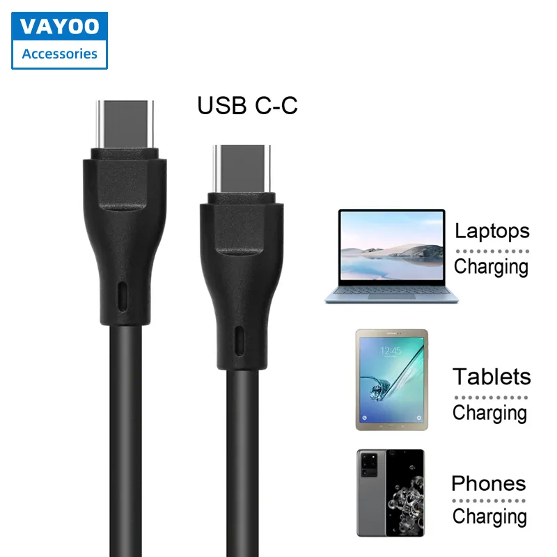 Aanpasbare 60W USB-C Te USB-C Snel Opladen Kabel Usb 2.0 Datakabel Voor Android Telefoons En Andere Telefoons