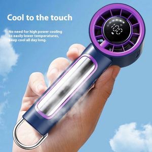 Ventilateur portable haute vitesse à refroidissement par air, affichage numérique, USB, pour voiture et sac, 100 vitesses, réfrigération, pliable, manuel d'utilisation en anglais, rechargeable - Product Image 1