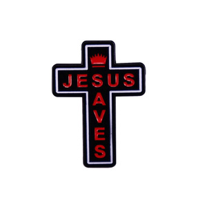 En gros, épingles de revers, badges en émail et épingles de cravate personnalisés, religieux chrétiens Jésus, croix, poisson, foi, armure, vintage, pour église et chapeau - Product Image 2