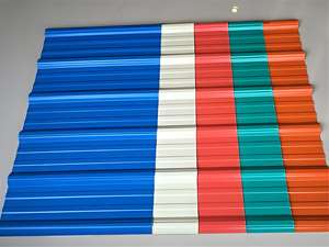 GL GI PPGI PPGL Feuilles de toiture ondulées et forme spéciale de tuiles <span class=keywords><strong>en</strong></span> extérieur Application avec <span class=keywords><strong>film</strong></span> de peinture PE HDP PVDF - Product Image 5