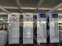 Chaîne de production de réfrigérateurs commerciaux avec refroidissement direct, dégivrage automatique, 4 portes, 4 étagères