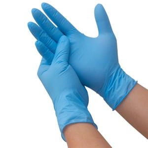 Gants en nitrile bleus personnalisables, 9 pouces, épaisseur 6 mil, imperméables et sans latex, pour barbier, salon de tatouage et utilisation sur écran tactile - Product Image 1