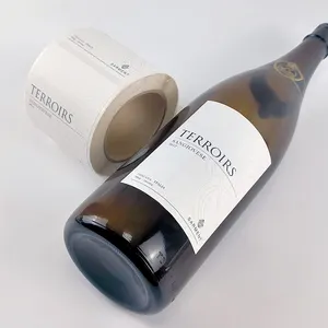 Label Stickers Custom Adhesive For Bottle Aluminum Reasonable Price Stopper Printing Wine Sticker