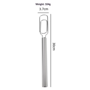 แท่งคนสแตนเลส เครื่องผสมแป้งสำหรับทำขนมปัง เครื่องมือทำเค้กในครัวเรือน ตัวคนแป้งธรรมชาติ FW0203 - Product Image 5