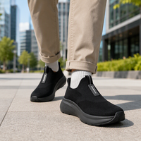Chaussures de marche pour hommes avec logo personnalisé, faciles à enfiler, antidérapantes, sans lacets, légères, confortables, baskets de tennis