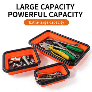 Nueva Caja de Almacenamiento Plegable de Silicona Rectangular, Duradera y de Gran Capacidad, para Herramientas, Alicates y Otros Artículos - Product Image 3