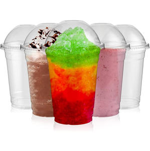 Couvercle de gobelet en plastique jetable transparent à paroi simple, imprimé UV personnalisé, écologique, 12-24 oz, pour thé au lait à bulles Boba – Prix usine - Product Image 1