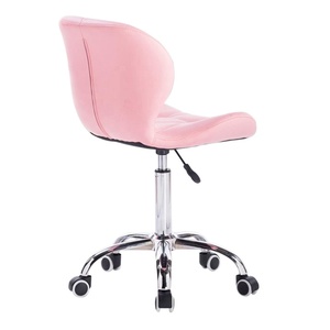 Silla Ejecutiva de Cuero PU, Giratoria Ajustable, Moderna, para Oficina en Casa, Blanca, Rosa, Silla de Maquillaje - Product Image 4
