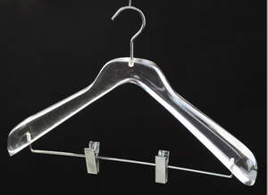 एक्रिलिक/Lucite लक्जरी कपड़े हैंगर 360 डिग्री कुंडा गोल्डन हुक - Product Image 2