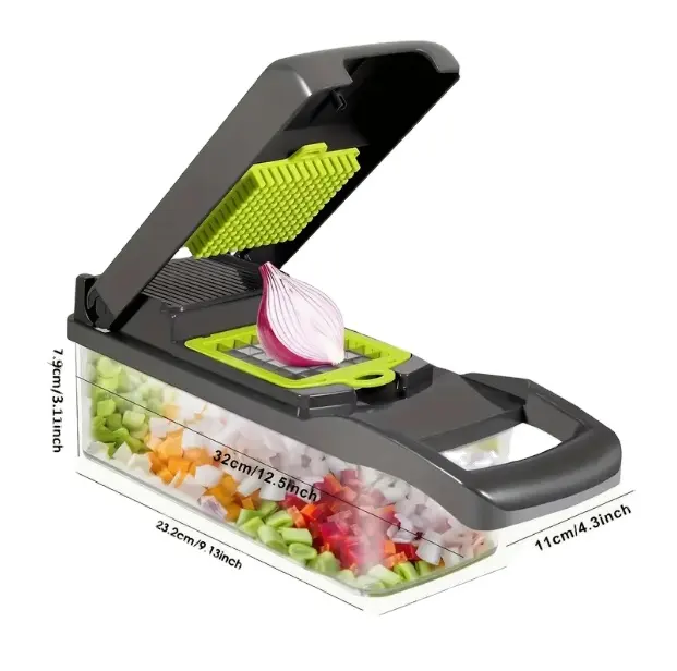 16 pçs/set Vegetal Chopper Multifuncional Frutas Slicer veggie slicer Vegetal Slicer Cortador Com Recipiente Cebola Mincer