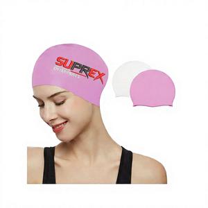 Bonnet de bain en silicone sans couture, logo personnalisé, imperméable, haute élasticité pour l'entraînement en piscine - Product Image 5