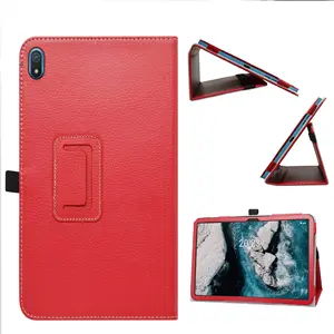 PU Leder Folio 2-Klapp ständer abdeckung für Nokia T10 T20 Buch hülle Tablet Case Wallet