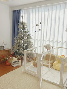 Clôture et <span class=keywords><strong>cage</strong></span> pour chien en ABS PET transparent de luxe pour grands chiens avec motif animal, hauteur personnalisable, antidérapant, utilisation en intérieur - Product Image 4