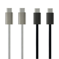 Conception de base 60W 3A Type-C Câble de chargeur pour téléphone portable Ordinateur et appareil photo avec gaine en nylon Tresse Blindage Garantie 12 mois