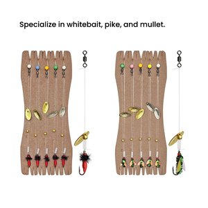 طُعم صيد جديد على شكل بذور البطيخ مع ترتر وعناكب وذباب مربوط، مجموعة طُعم لصيد الأسماك بالذباب - Product Image 6