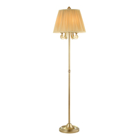 Lámpara de pie de latón exclusiva y personalizada, lámpara de pie dorada de poste alto, iluminación de suelo para villas de lujo, penthouses y suites.