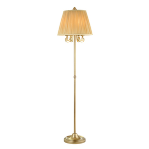 Custom Exclusive Brass fabric Floor Lamp Gold Standing <b>Light</b> Tall <b>Pole</b> Lamp Floor Lighting for Luxury Villa Penthouse Suite - Product Image 3
