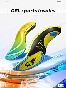 Plantilla Deportiva Antideslizante con Soporte para el Arco del Pie, Silicona TPU EVA, Antideslizante, Antitorsión, Antiesguinces, para <span class=keywords><strong>Zapatos</strong></span> de Bádminton - Product Image 2