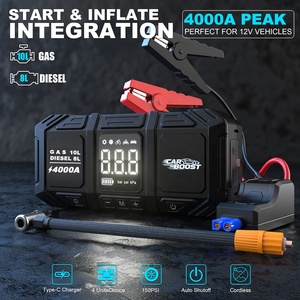 Démarreur de batterie de voiture robuste avec compresseur d'air et batterie externe intégrée - Product Image 3