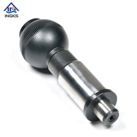 Corps en acier au carbone, revêtement en zinc, tête en plastique, personnalisation du support, bouton de traction à tête sphérique, poussoir indexable, résistant à la corrosion