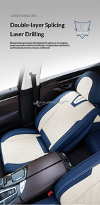 Housses de siège de voiture universelles en cuir Nappa avec support lombaire intégré, respirantes, adaptées aux Citroën <span class=keywords><strong>C3</strong></span> C4 C5 <span class=keywords><strong>Aircross</strong></span> Berlingo Cactus - Product Image 4