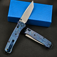Couteau pliant en acier M390 avec manche en titane, motif éclair, couteau de poche léger EDC, camping en plein air