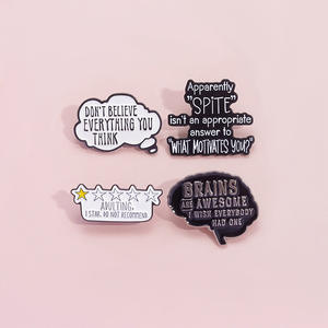 Pin de Esmalte con Diseño de Flor y Sarcasmo Divertido, Broche con la Frase 'No Confíes en <span class=keywords><strong>Todo</strong></span> lo que Piensas', Joyería para el Día del Padre o Graduación - Product Image 3