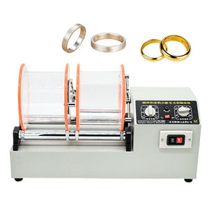 Polisseuse à bijoux à tambour rotatif, vitesse réglable, minuterie, cuve en acrylique pour surfaces métalliques, polissage automatique de l'or - Product Image 2