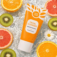Gel Nettoyant Visage Exfoliant Éclaircissant Végétalien Personnalisable aux Agrumes, Nettoyage Profond à la Vitamine C pour une Peau Lisse, Marque Privée