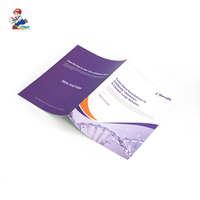 Service d'impression de brochures publicitaires professionnelles sur papier kraft, reliées à cheval, avec impression offset