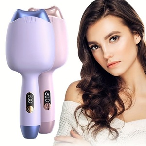 Nuevo Diseño de Rizador de Pelo Portátil Rosa en Forma de Huevo, Rodillos de 32mm con Iones Negativos, Rizador de Pelo Automático para Chicas - Product Image 2