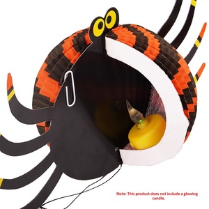 Decoraciones <span class=keywords><strong>de</strong></span> Linternas para Fiesta <span class=keywords><strong>de</strong></span> Halloween, Adornos Colgantes <span class=keywords><strong>de</strong></span> Techo, Accesorios 3D <span class=keywords><strong>de</strong></span> Araña y Murciélago, Decoración para Casa Embrujada y Bar, para Interiores y Exteriores - Product Image 3