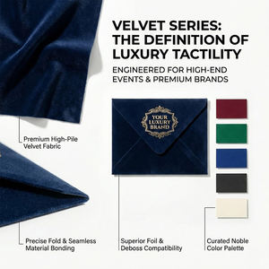 Enveloppes en daim multicolores SHINY en vrac, logo personnalisé, <span class=keywords><strong>enveloppe</strong></span> élégante à rabat en velours pour emballages cadeaux haut de gamme - Product Image 2
