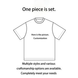 Camiseta Vintage con Estampado de Anime en Negro Deslavado |   Camiseta Extra Grande de Algodón Grueso de 250G |   Ropa Urbana Personalizada con Logotipo, Corte y Confección para Hombre - Product Image 3