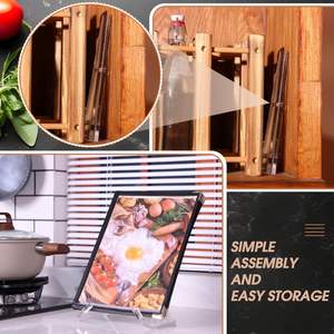 <span class=keywords><strong>Support</strong></span> <span class=keywords><strong>de</strong></span> <span class=keywords><strong>livre</strong></span> <span class=keywords><strong>de</strong></span> <span class=keywords><strong>cuisine</strong></span> en acrylique, porte-recettes, présentoir multifonctionnel, décoration <span class=keywords><strong>de</strong></span> comptoir <span class=keywords><strong>de</strong></span> <span class=keywords><strong>cuisine</strong></span>, 6,5 x 8,5 pouces (transparent) - Product Image 5