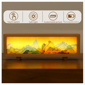 Lampe de table en bois avec cadre lumineux 3D Anime, haut-parleur, veilleuse pour enfants - Product Image 2
